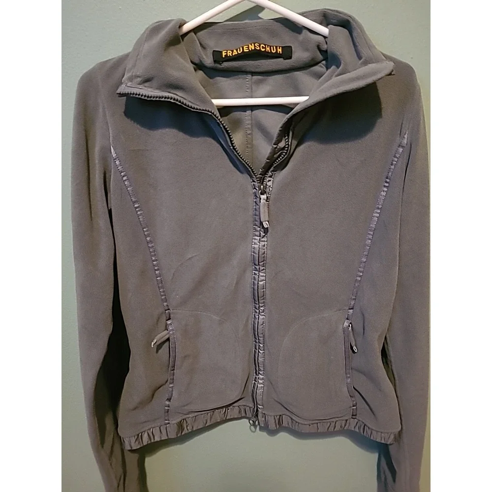 Frauenschuh Women's Ski Full Zip Gray Nylon Fleece Jacket Size‎ Large - Picture 2 of 8